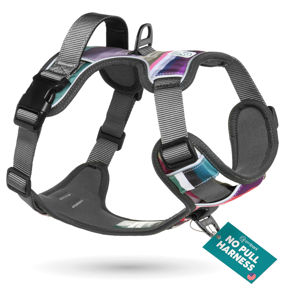 Embark Pets Embark Adventure Harness front clip offers secure control during daily walks.