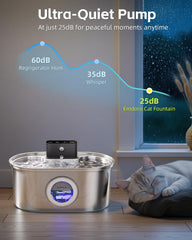 Emdoro motion-sensor view demonstrates automatic hydration trigger for cats.