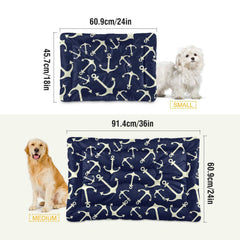 Emelivor Marine Nautical dog bed soft-fleece closeup for skin-friendly comfort