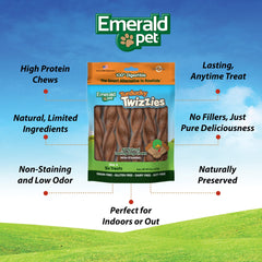 Emerald Pet Twizzies allergen-friendly ingredients highlight a grain-free, dairy-free option.