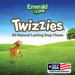 Emerald Pet Twizzies Chicky chicken chew provides grain-free, tasty chewing fun