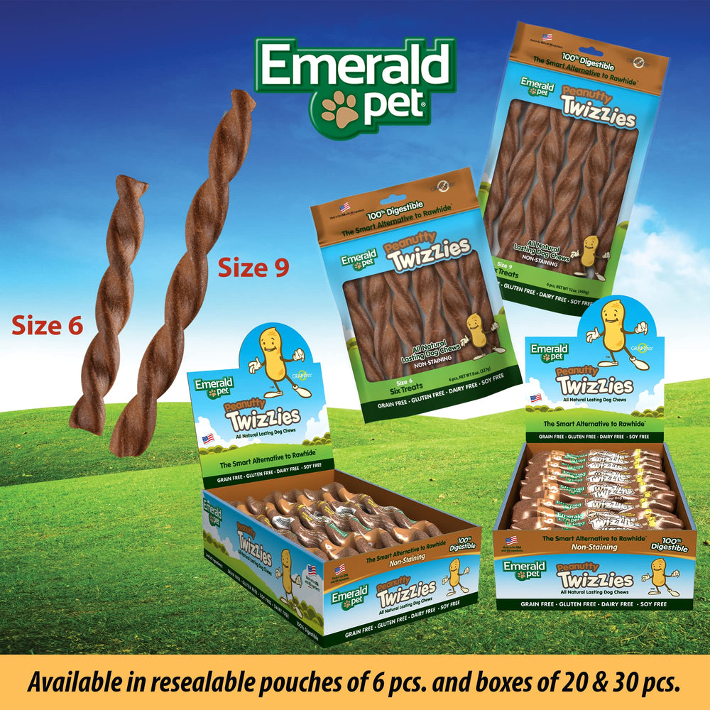 Emerald Pet Twizzies made in USA label emphasizing local sourcing and quality