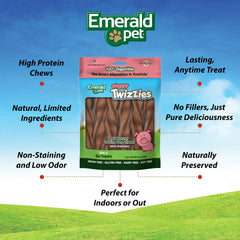Emerald Pet Twizzies Peanutty peanut butter chew with digestible integrity