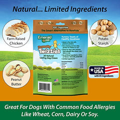 Emerald Pet Twizzies Piggy recipe chew showing pork flavor for satisfying sessions