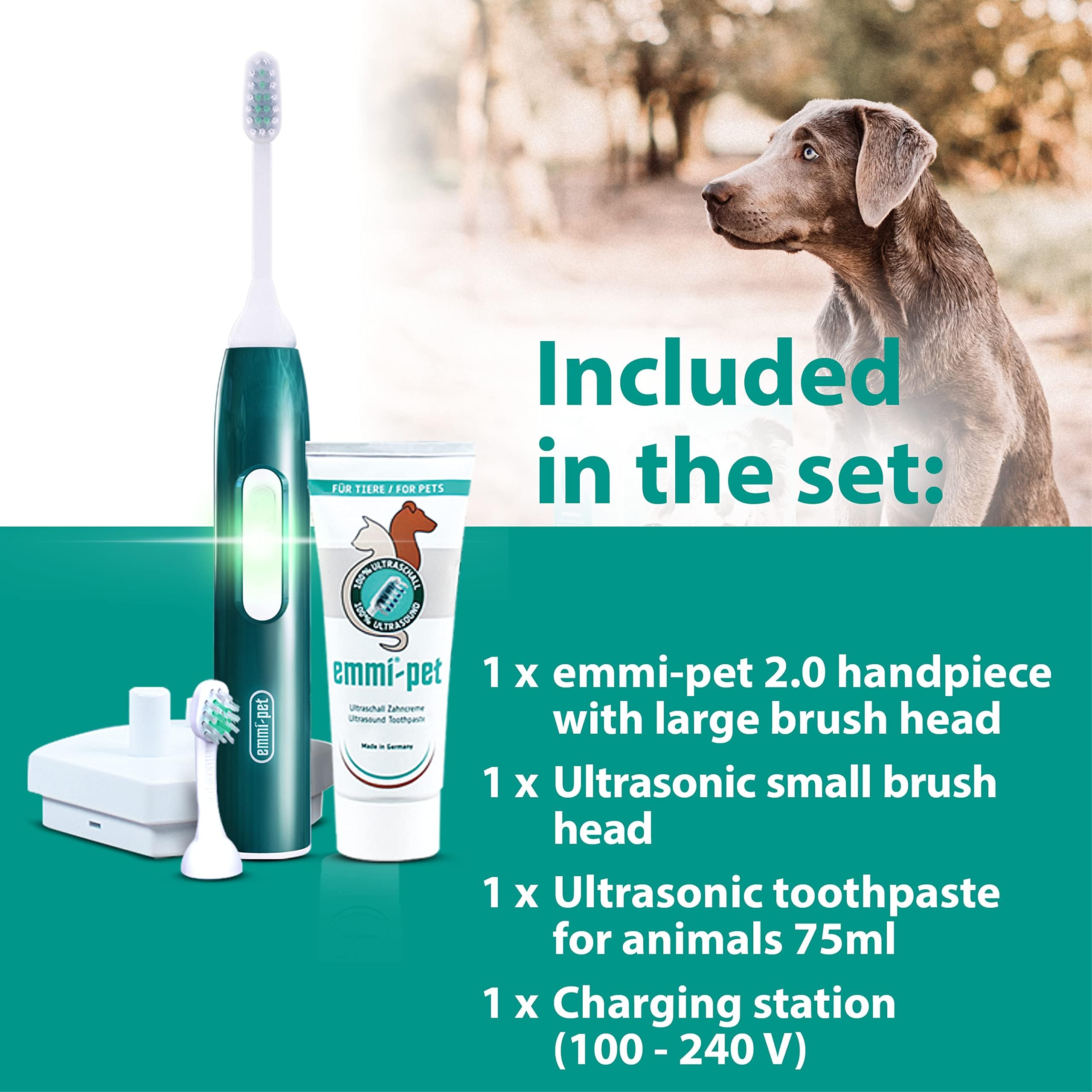 Emmi-pet made-in-Germany branding closeup.