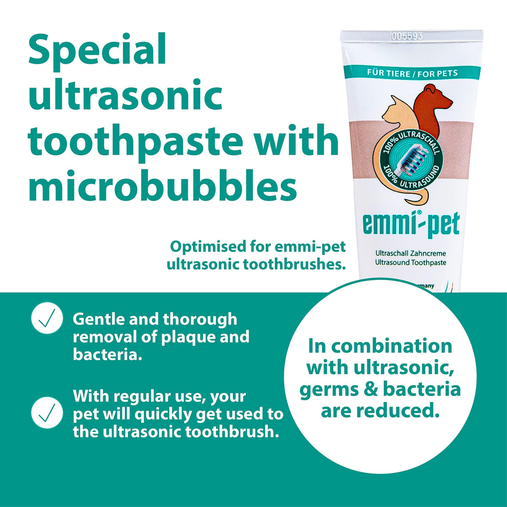 Emmi-pet device operating silently during pet care routine.
