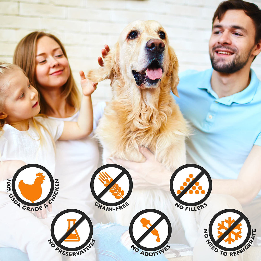 Emmy's Best EBPP natural ingredients underscore grain-free, USA-made dog jerky.
