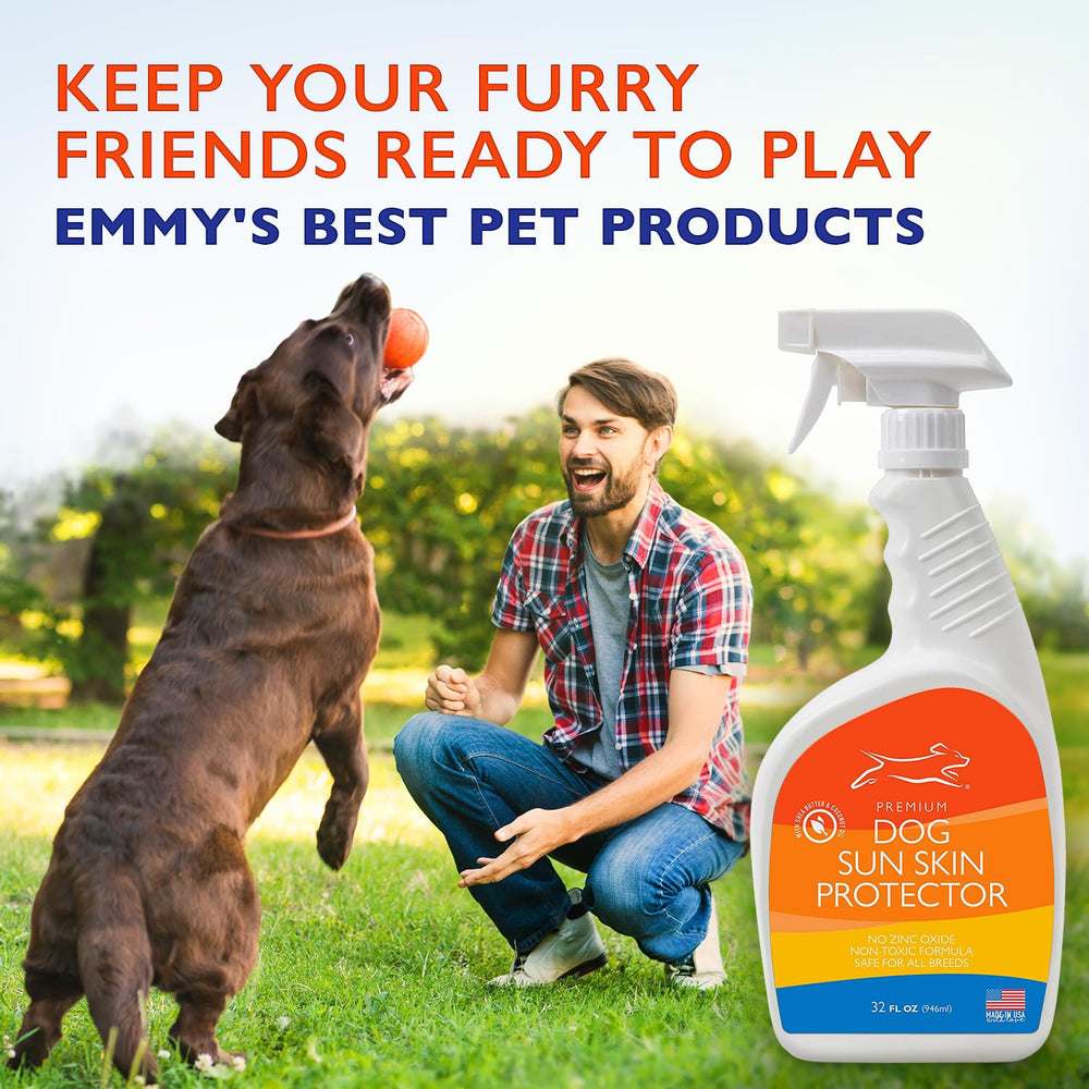 Emmy's Best EBPP sunscreen on face, nose, and ears for all-breed protection