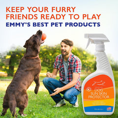 Emmy's Best EBPP sunscreen on face, nose, and ears for all-breed protection