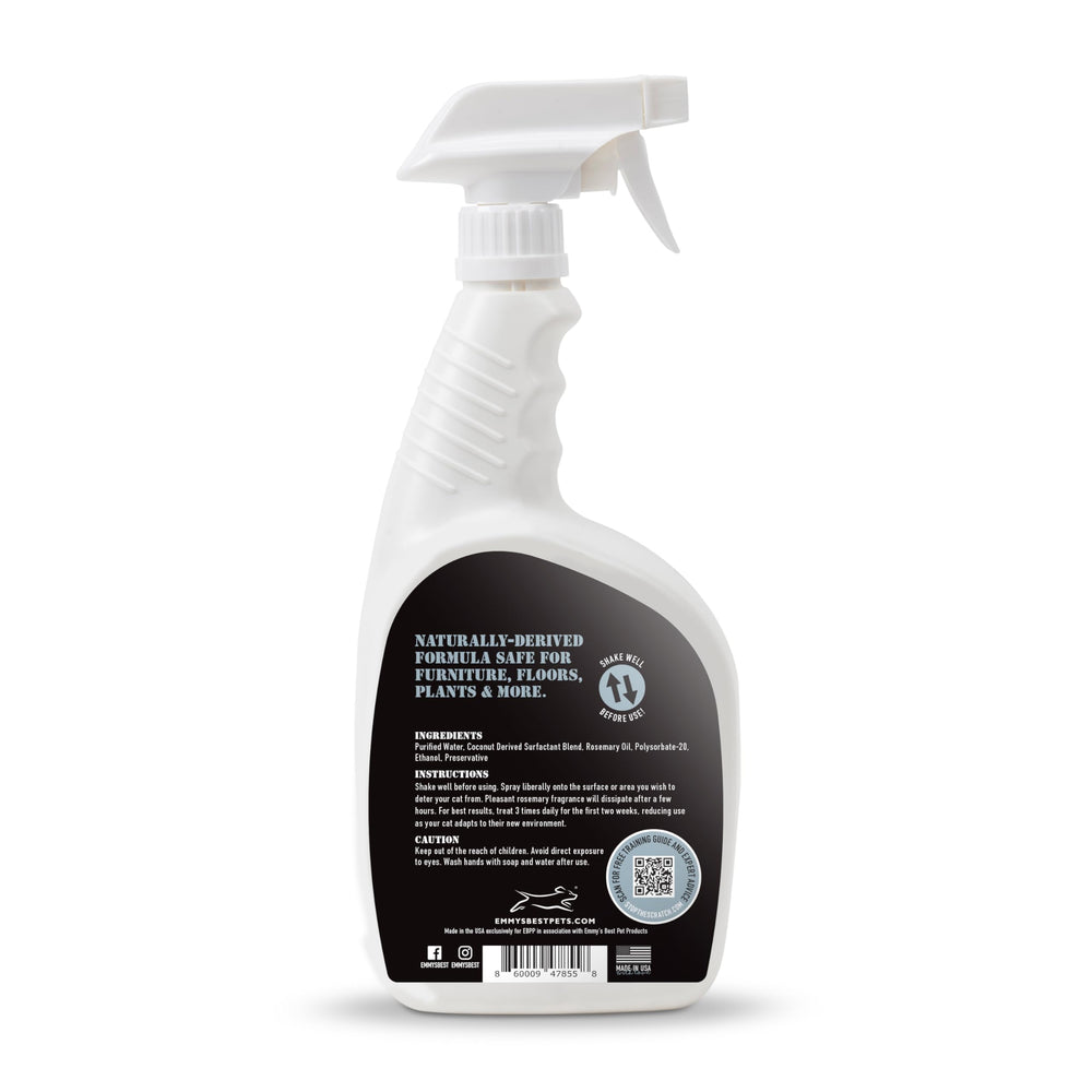 Emmy's Best EBPP spray-action demonstrates quick application for cat deterrence