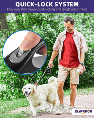 Emperor Pets 16ft leash anti-slip grip closeup highlights comfortable handling