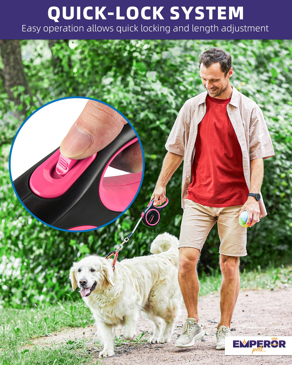 Emperor Pets 360-degree tangle-free swivel hook for smooth leash operation
