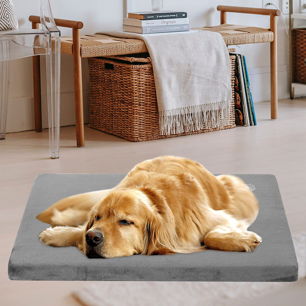 EMPSIGN dog bed mat detail foam support provides firm crate comfort