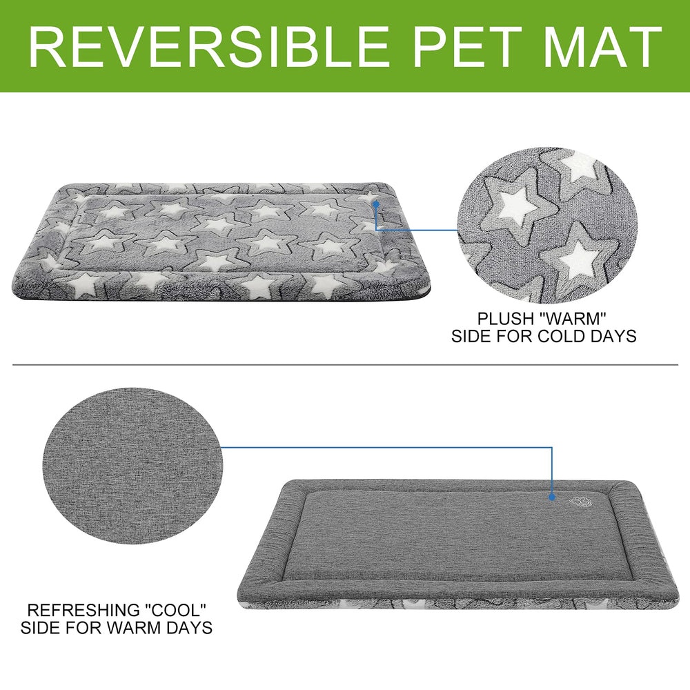 EMPSIGN dog crate pad in crate demonstrates versatile placement for travel.
