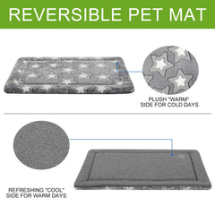 EMPSIGN dog crate pad in crate demonstrates versatile placement for travel.