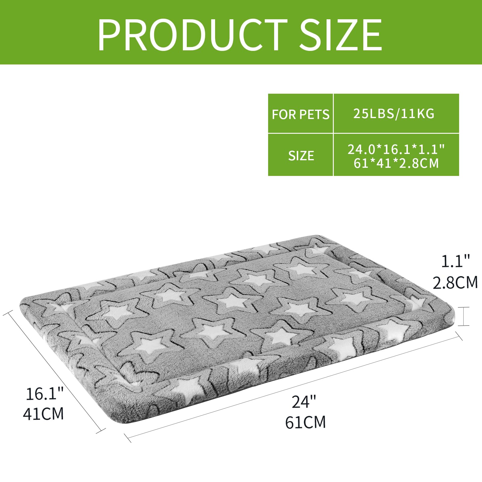 EMPSIGN Dog Crate Pad warm side texture for cozy crate nights