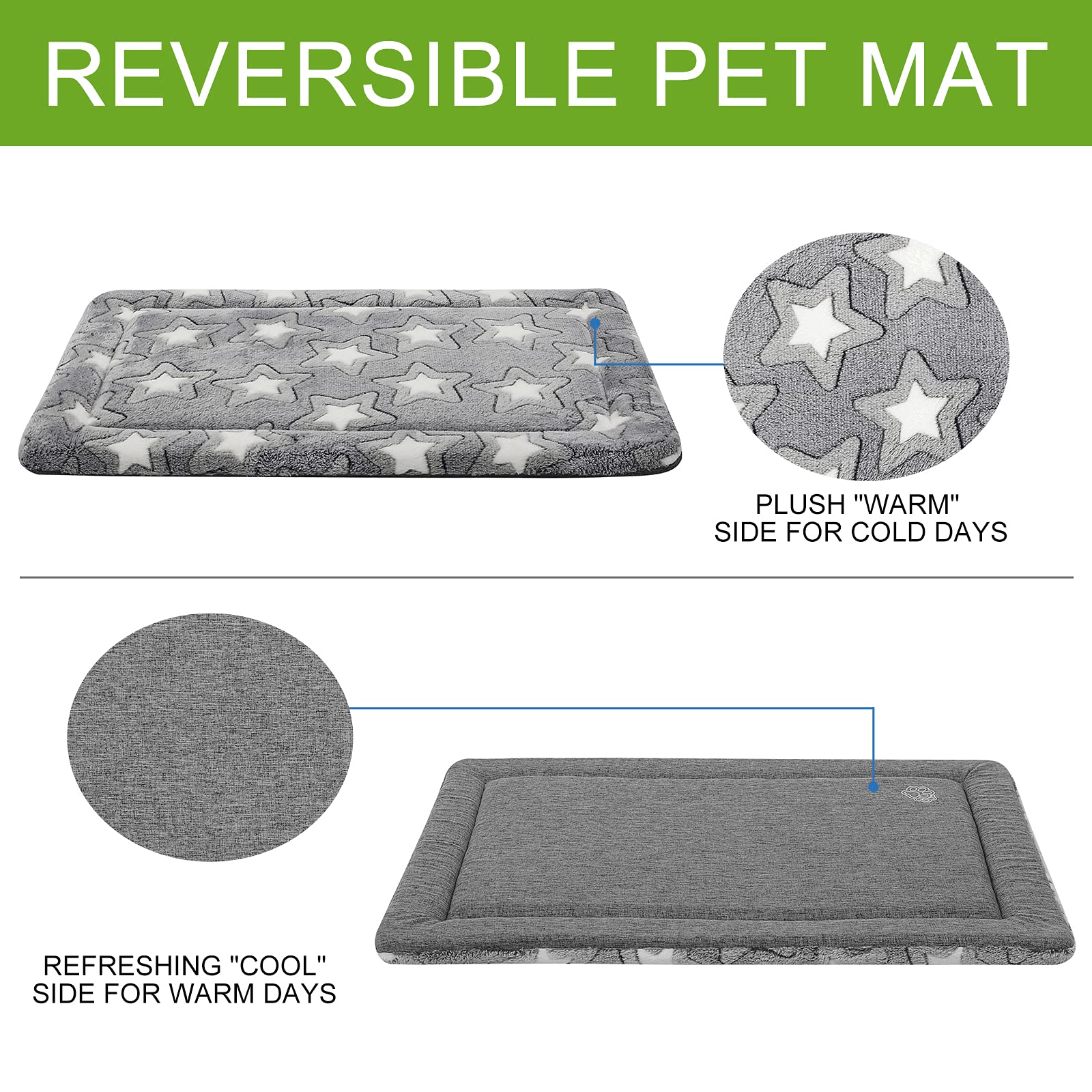 EMPSIGN Fancy Dog Bed Mat XXL cool side close-up highlighting breathable surface