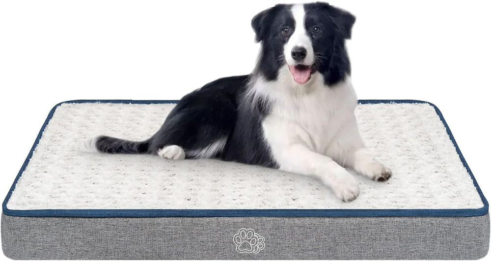 EMPSIGN reversible dog bed 36x24 showing dual surface comfort for all seasons