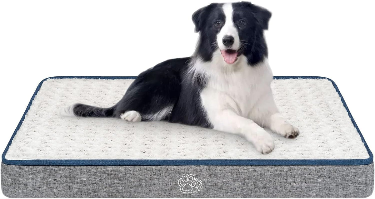 EMPSIGN reversible dog bed 36x24 showing dual surface comfort for all seasons