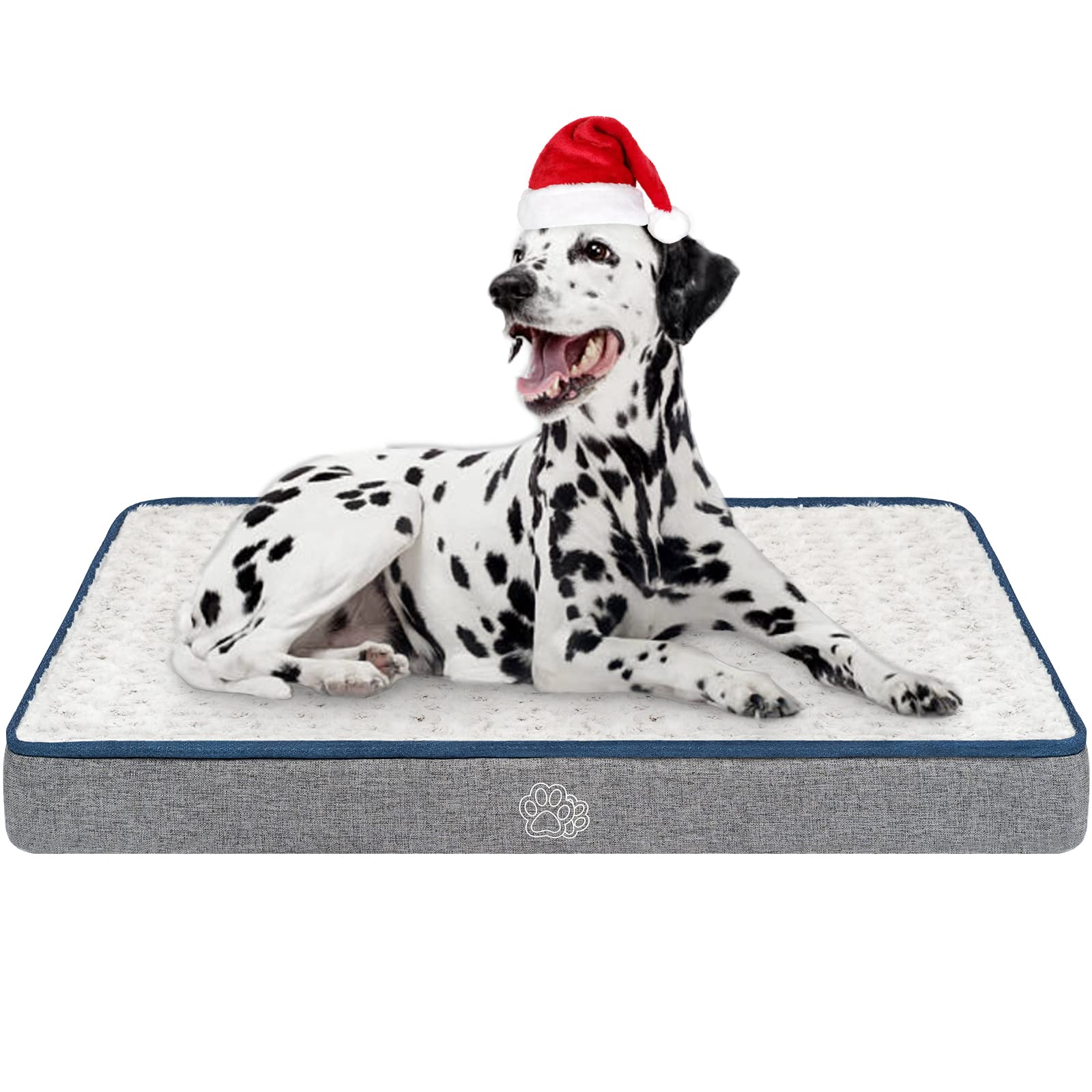 EMPSIGN reversible dog bed on crate pad offers all-season versatility.