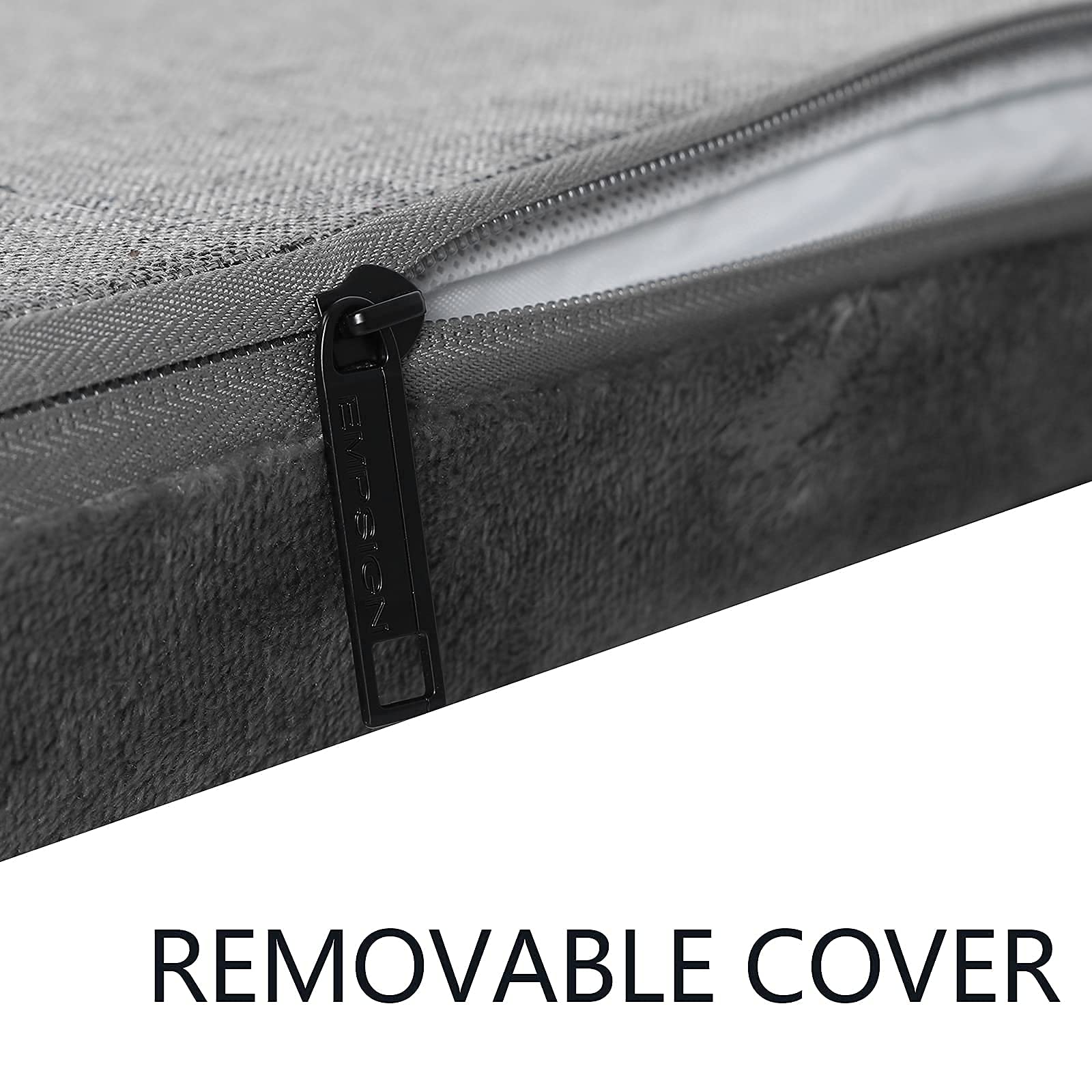 EMPSIGN stylish dog bed mat gray design complements any crate and daily lounging.