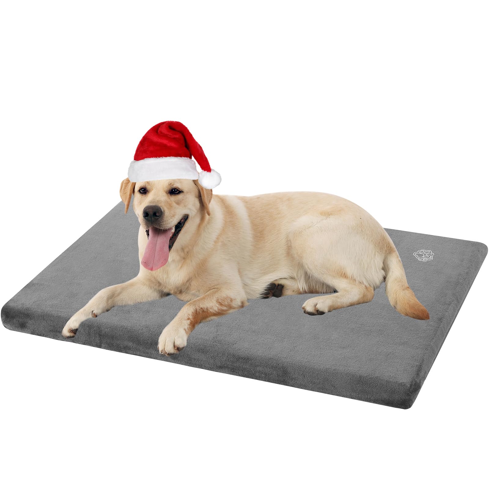 EMPSIGN stylish dog bed mat gray cover closeup highlighting durable fabric for daily comfort.