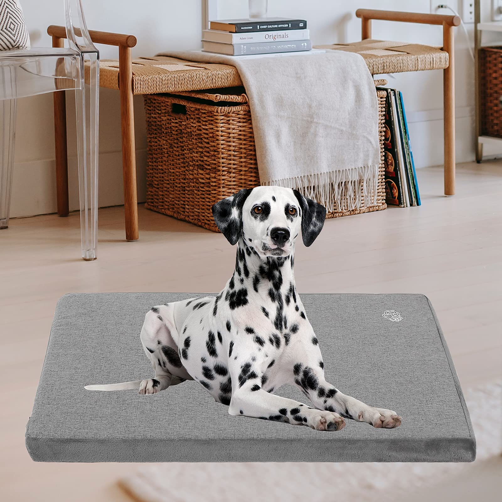 EMPSIGN stylish dog bed mat removable cover for easy machine washing.