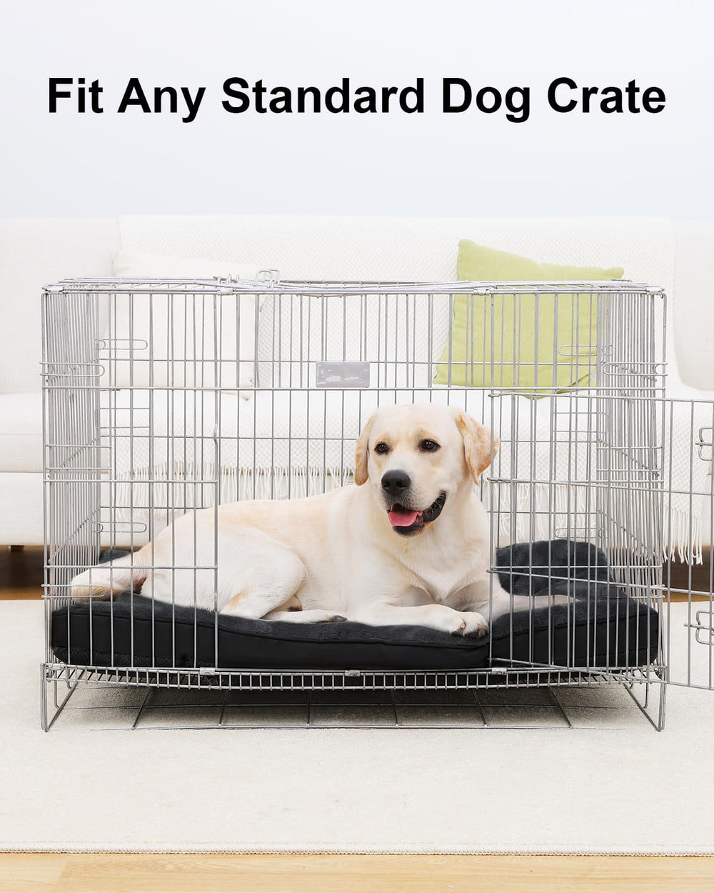 EMSLX dog crate bed ideal for travel and home use.