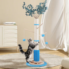 EMUST 45-inch tall ocean base post for indoor cats promoting stretching