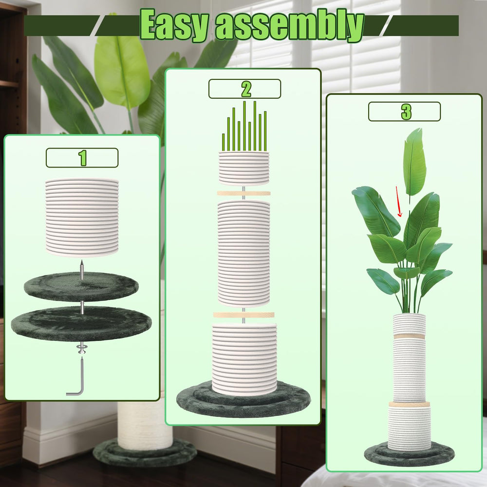EMUST cat tower nine trunks create varied climbing routes.