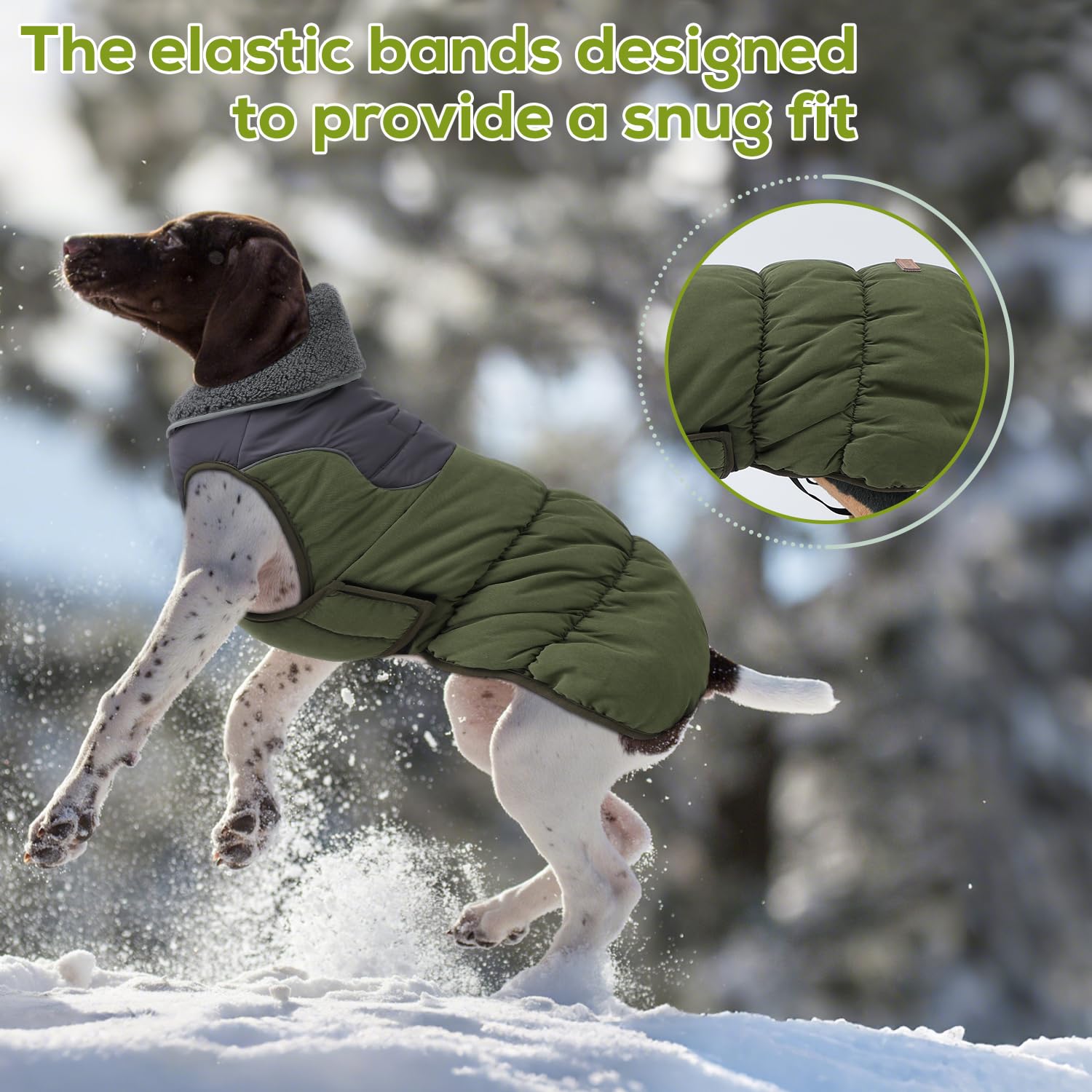 EMUST coat with reflective strips enhances visibility in low light.