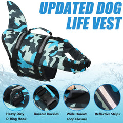EMUST dog life jacket features reflective stripes for better visibility