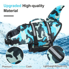 EMUST dog life jacket rescue handle top showing easy lift from water
