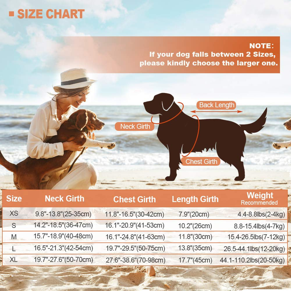 EMUST dog life vest bright colors help spot dogs quickly