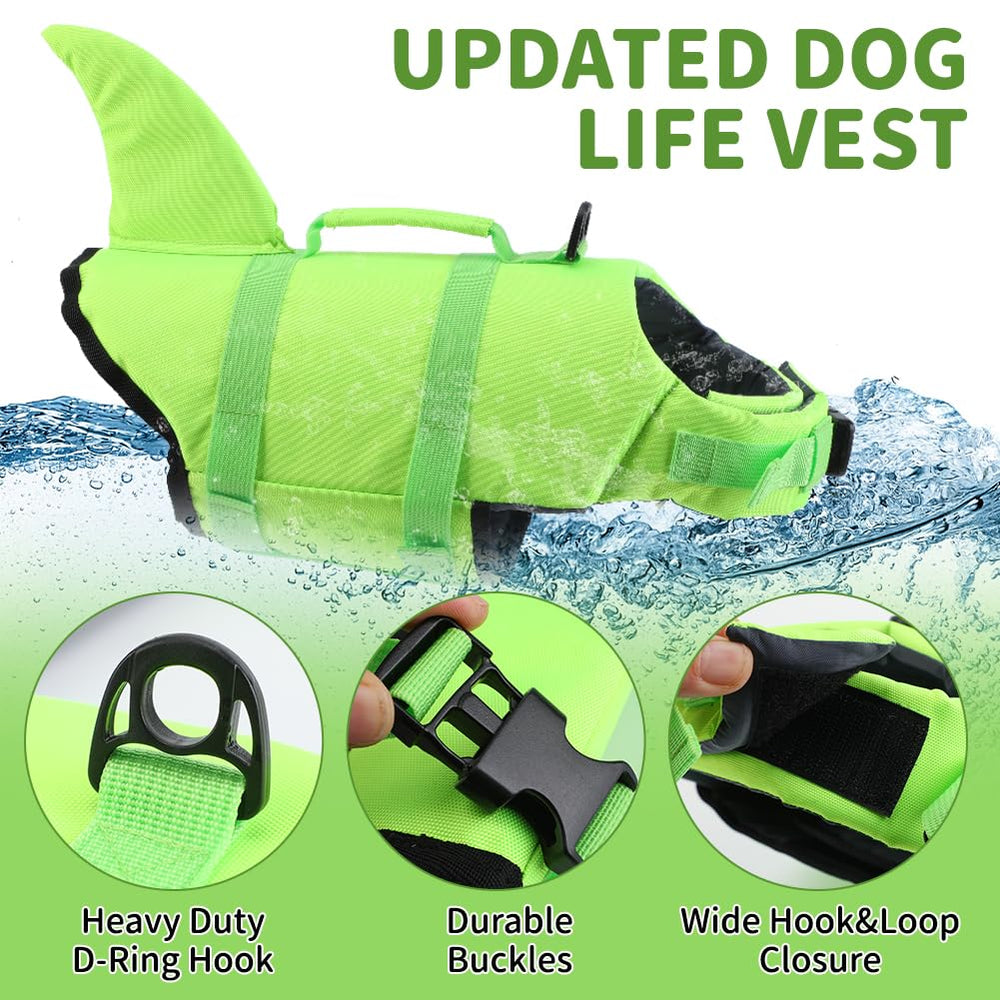 EMUST dog life vest with buckle-adjust design and secure quick-release closures.