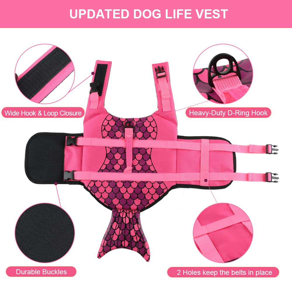 EMUST dog life vest M heavy duty D ring for leash attachment