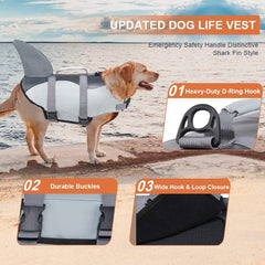 EMUST dog life vest reflective stripes improve safety at dusk