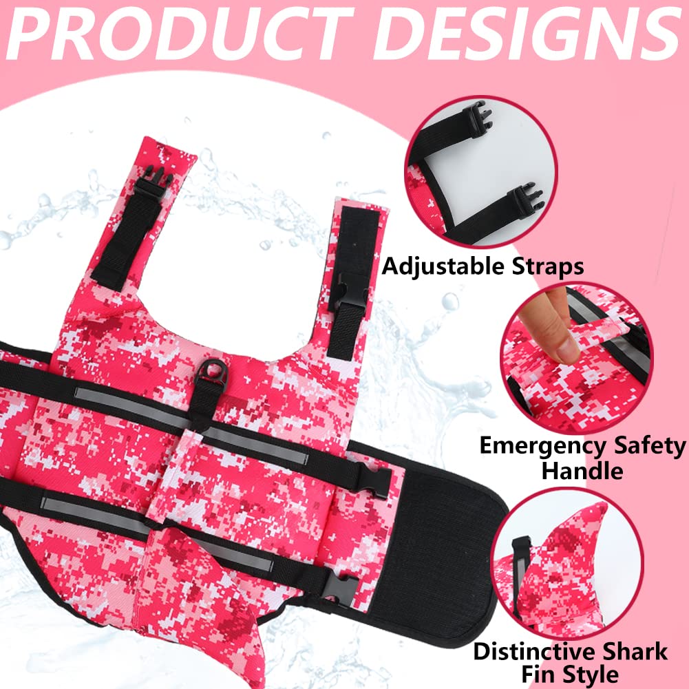 EMUST pink camouflage dog vest side view emphasizes visibility and style
