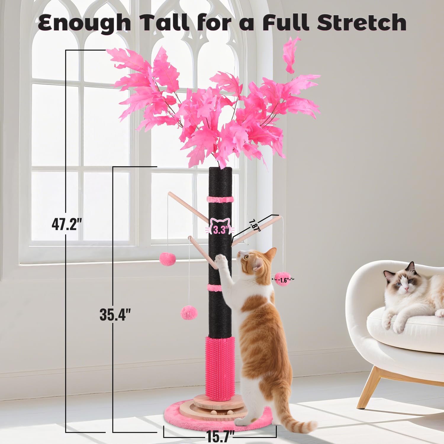 EMUST sisal rope wrap provides durable scratching surface for cats