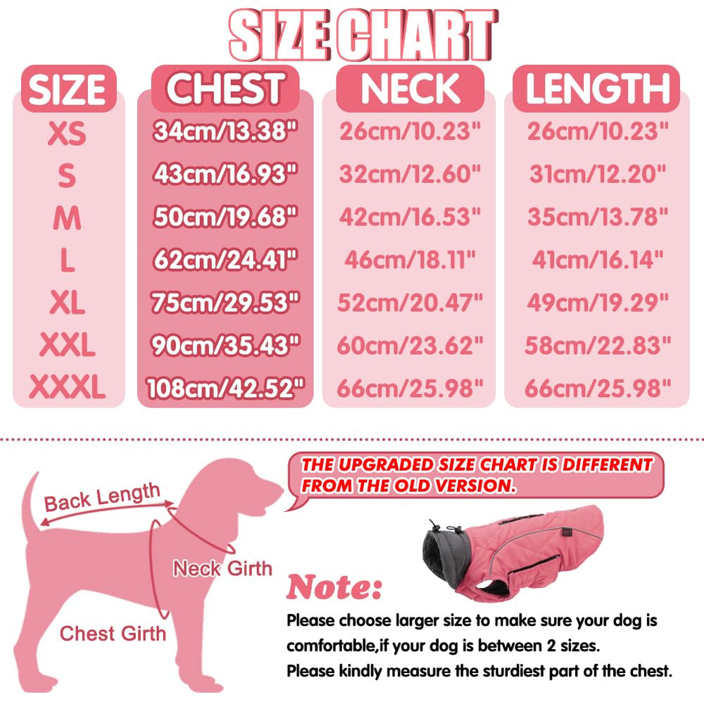 EMUST warm fleece lined dog jacket offering soft comfort and insulating warmth