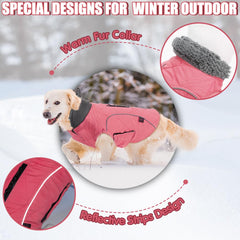 EMUST windproof dog jacket with reflective brim for safer evening walks