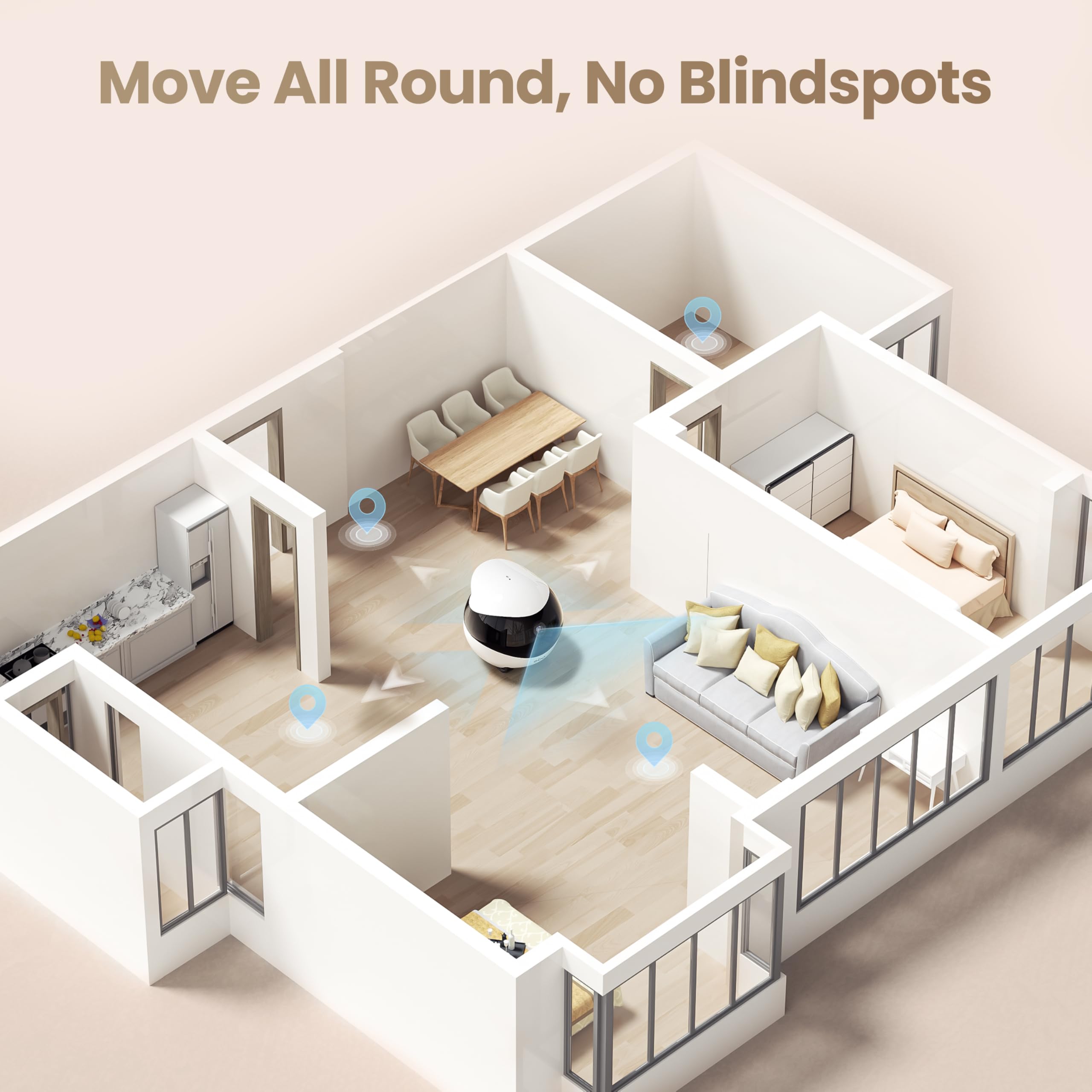 Enabot EBO Air 2 night vision for round-the-clock monitoring