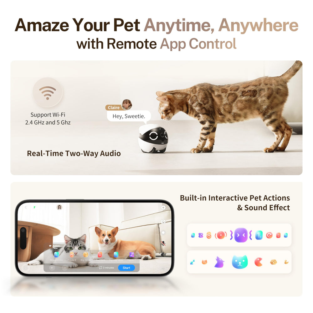 Enabot EBO ROLA Mini two-way talk lets you chat remotely with loved ones.