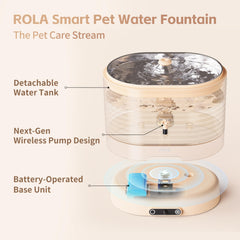 Enabot EBO ROLA wireless cat fountain with app control for remote hydration monitoring.