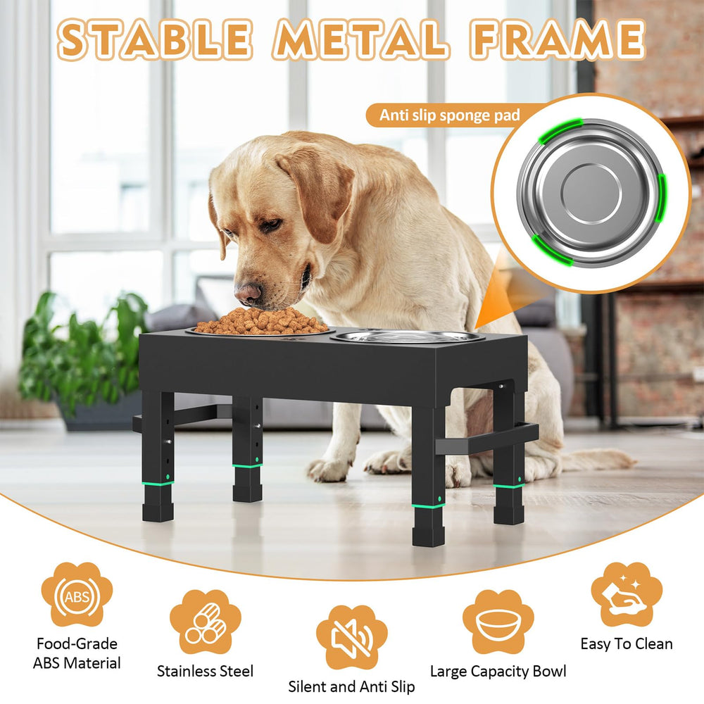 Enayplon raised dog bowl stand anti-slip feet keep feeding stable and protect floors