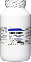 EnerCal Cholodin canine chewable tablets bottle supports memory and coat health.