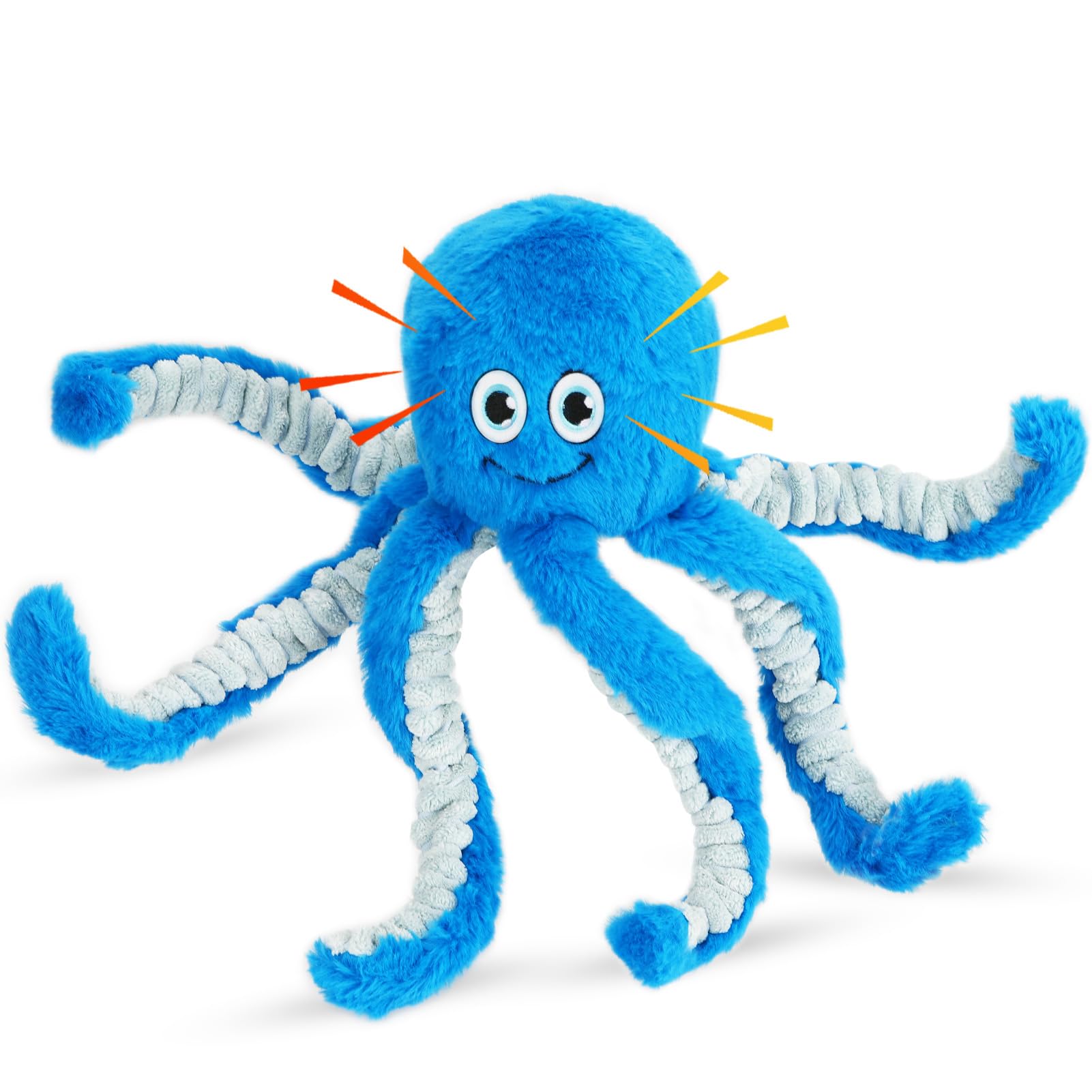 Eneston Octopus dog toy head squeaker entices dogs during fetch and interactive play.