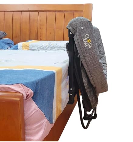 Englacha Close2me bed attachment to human bed enables seamless co-sleeping for pets.