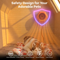 Engtesy 800W Dog House Heater control panel enables easy temperature tuning.