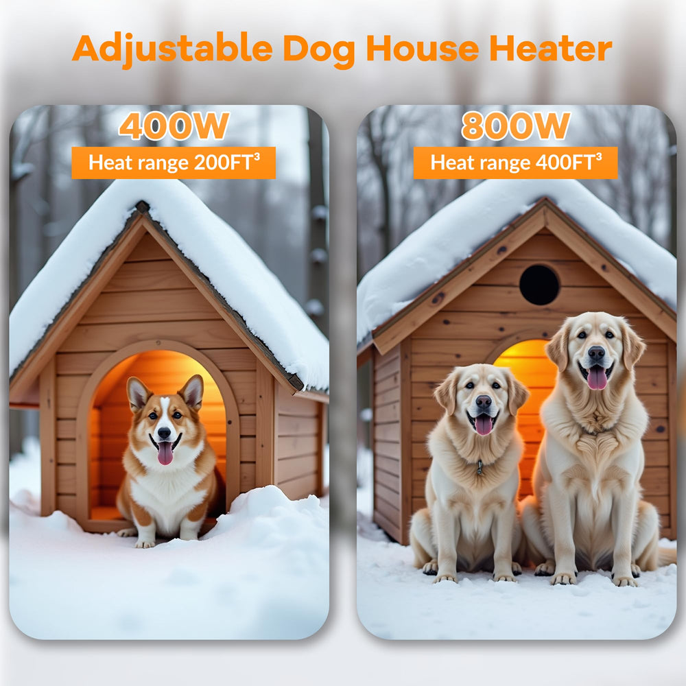 Engtesy 800W Dog House Heater durable outdoor casing withstands winter conditions.